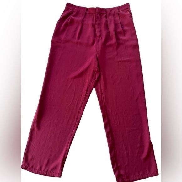 VICI LACEY POCKETED HIGH RISE TROUSERS - PLUM - Picture 3 of 11